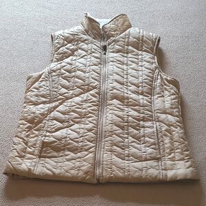 Laura Scott Women's Quilted Tan Vest